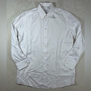 Eton 17 43 Contemporary Ultra Lux Men's Crisp White Button Collar Dress Shirt